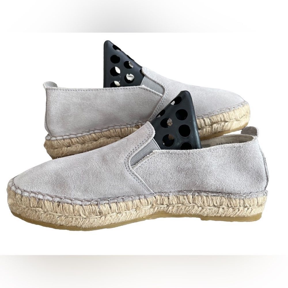 Fabiolas grey/taupe espadrille slip on loafer flat sz 38